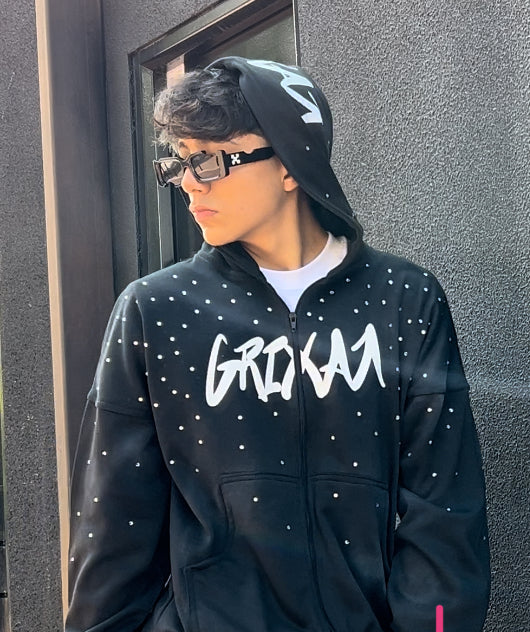 CHAQUETA NEGRA DIAMANTE