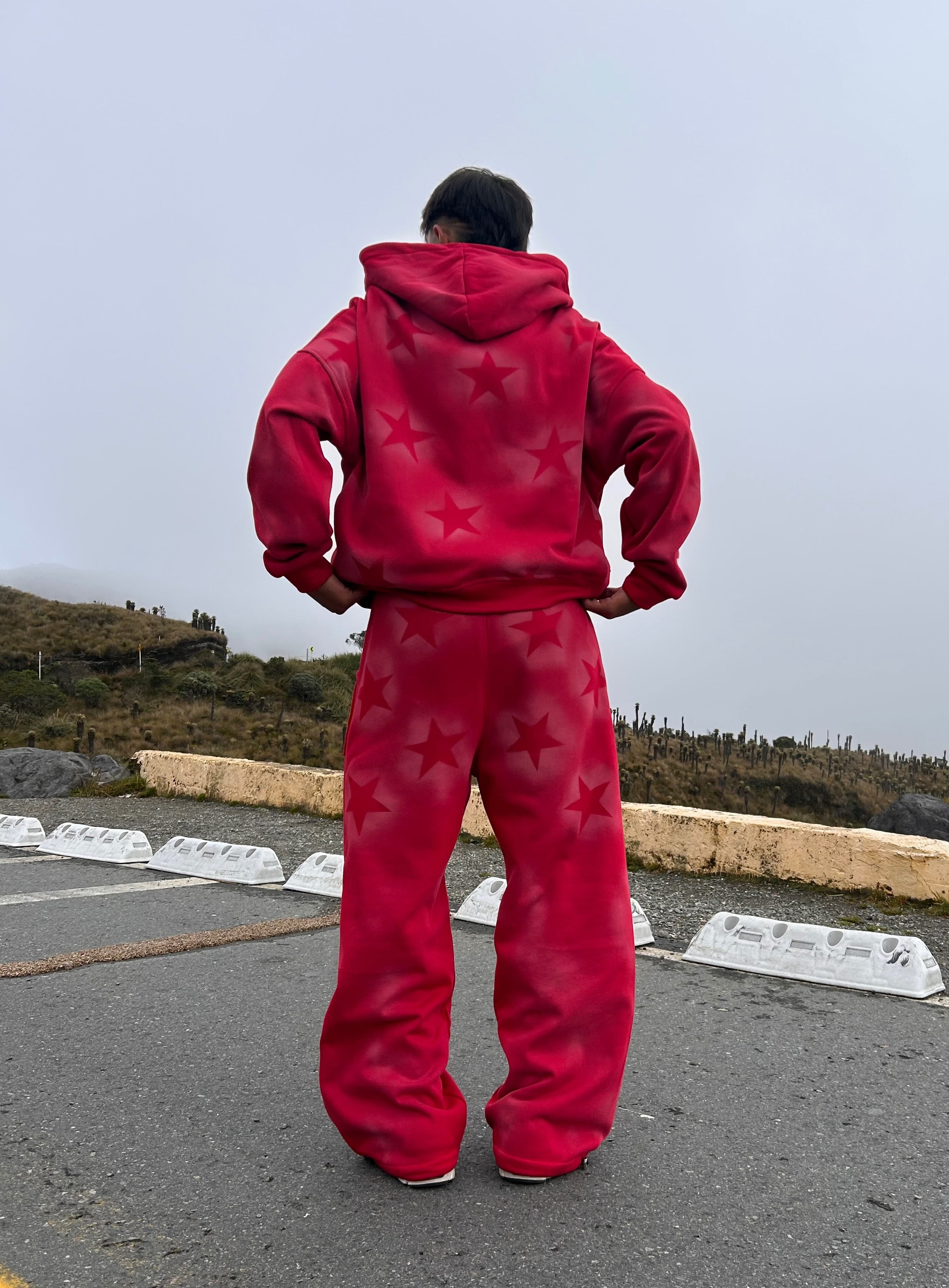 SUDADERA 5 STARS ROJO