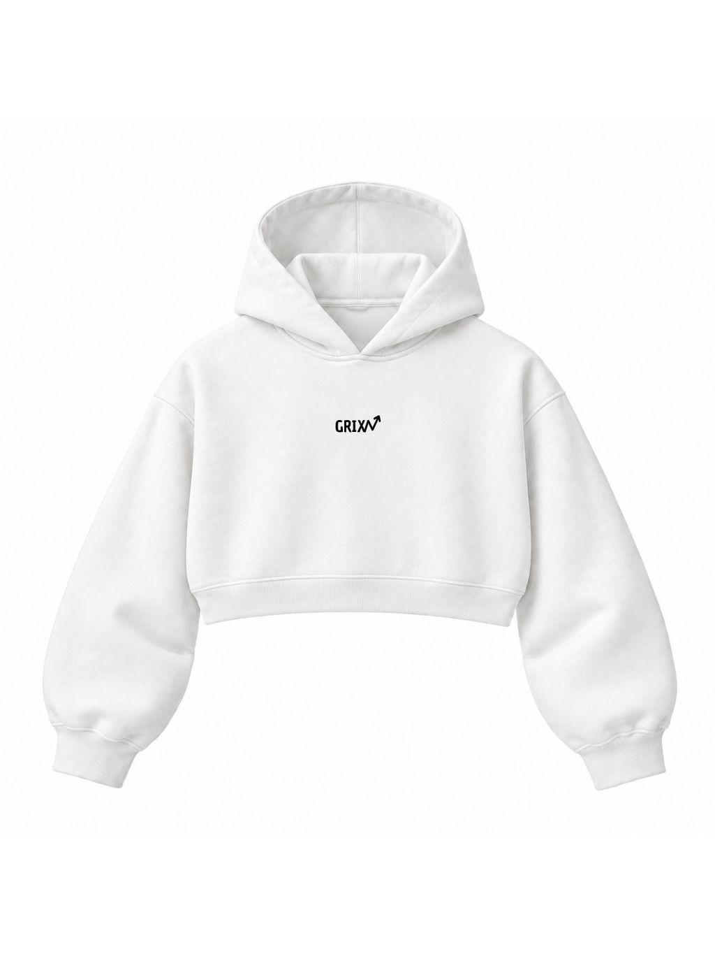 CROPPED HOODIE ESENCIAL MARFIL