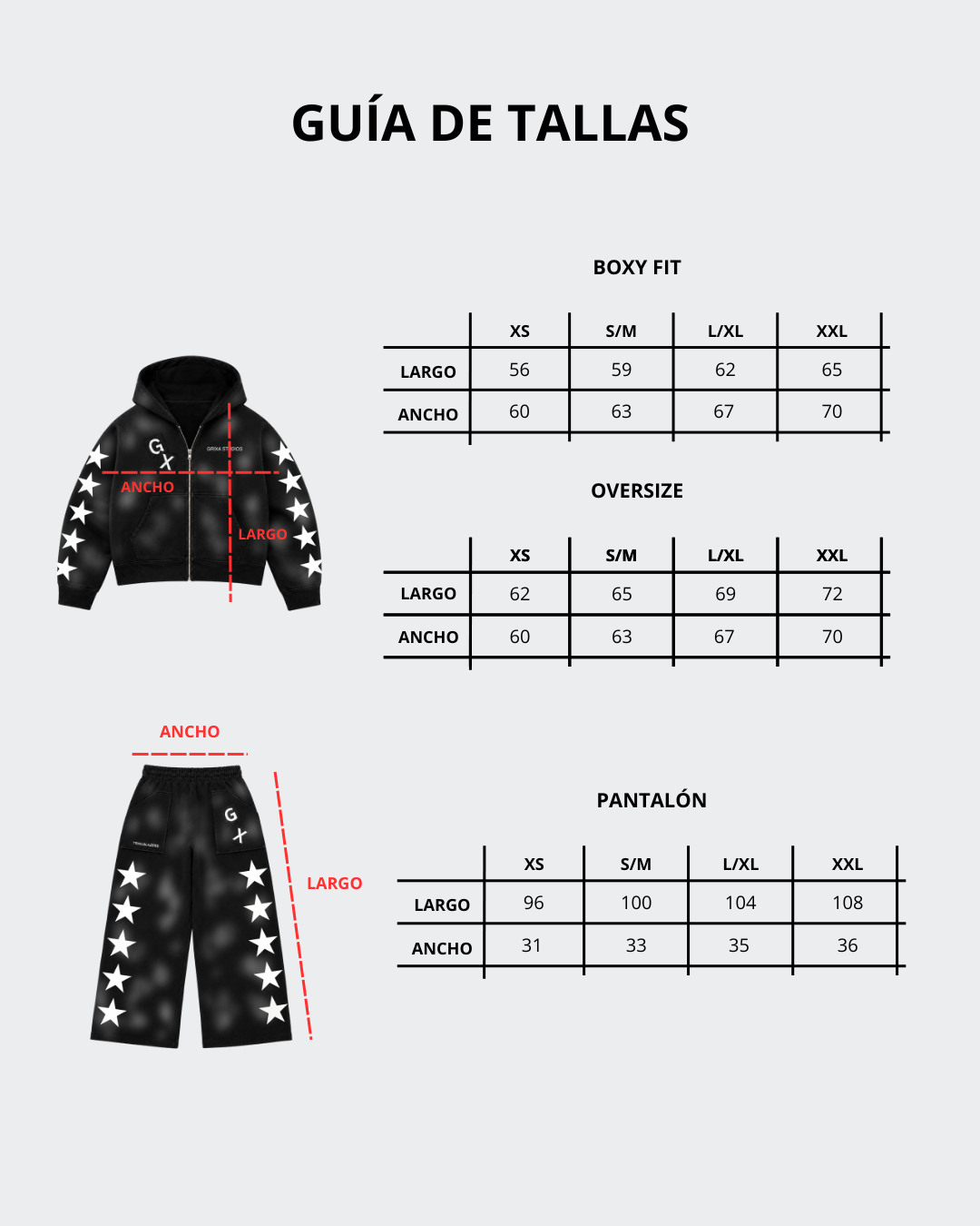CONJUNTO 5 ESTRELLAS NEGRO