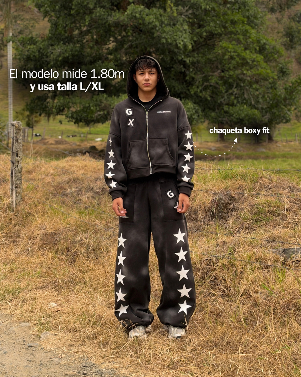 CONJUNTO 5 ESTRELLAS NEGRO